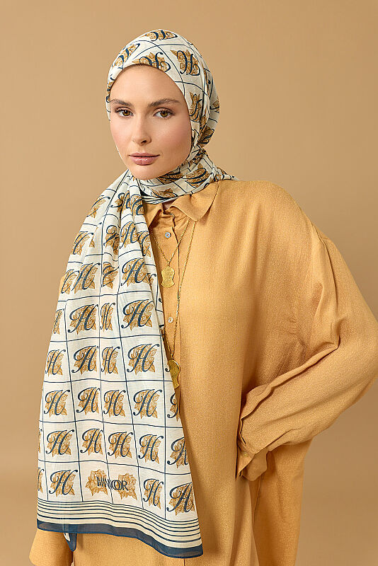 Esma Collection [H] Daytime Cotton Silk Scarf - 6