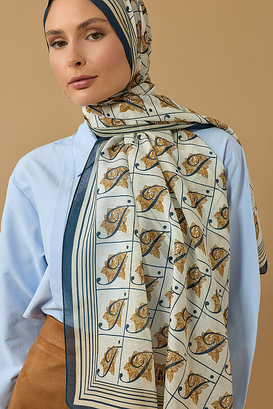 Esma Collection [I] Daytime Cotton Silk Scarf - 3