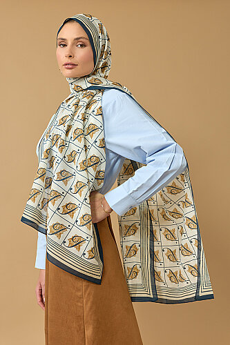 Esma Collection [I] Daytime Cotton Silk Scarf 