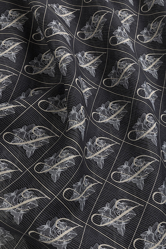Esma Collection [J] Night Cotton Silk Scarf - 2