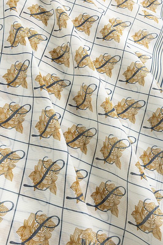 Esma Collection [L] Daytime Cotton Silk Scarf - 2