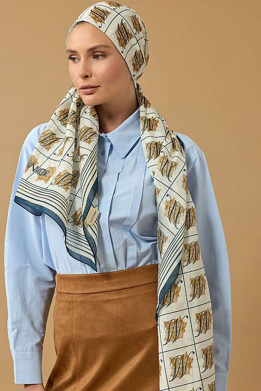 Esma Collection [M] Daytime Cotton Silk Scarf - 6