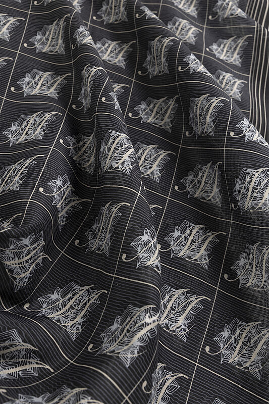 Esma Collection [M] Night Cotton Silk Scarf 70x200 - 2