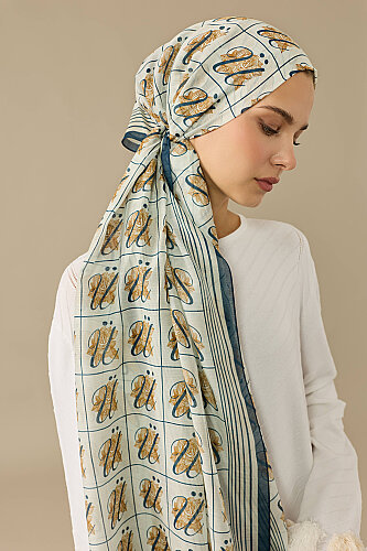 Esma Collection [U] Daytime Cotton Silk Scarf - 3