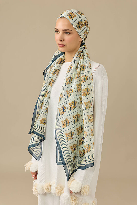 Esma Collection [V] Daytime Cotton Silk Scarf - 3