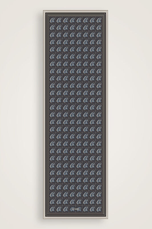 Esma Koleksiyonu [C] Gece Pamuk İpek Şal 70x200 - 1