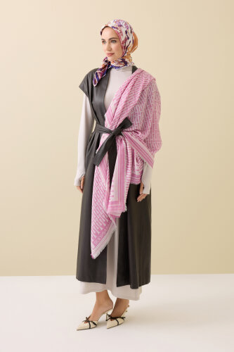 Eye of Iman Silk Shawl Fuchsia - 3