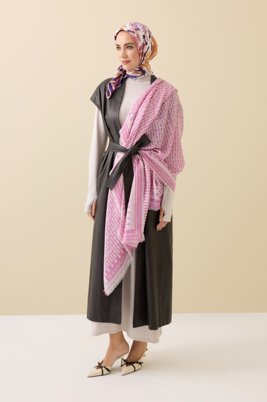 Eye of Iman Silk Shawl Fuchsia - 3