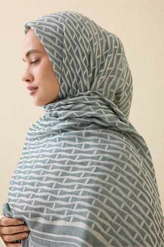 Eye of Iman Silk Shawl Green - 5