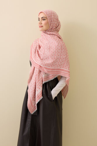 Eye of Iman Silk Shawl Red - 3