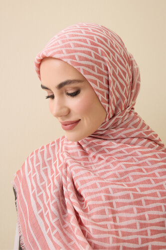 Eye of Iman Silk Shawl Red - 5