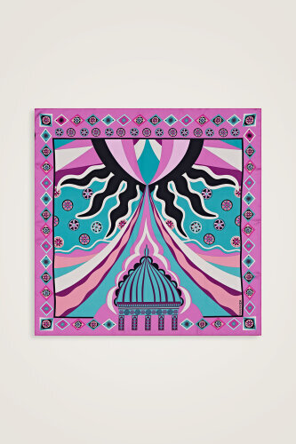 Fairy Tale Dome Silk Scarf Fuchsia - 1