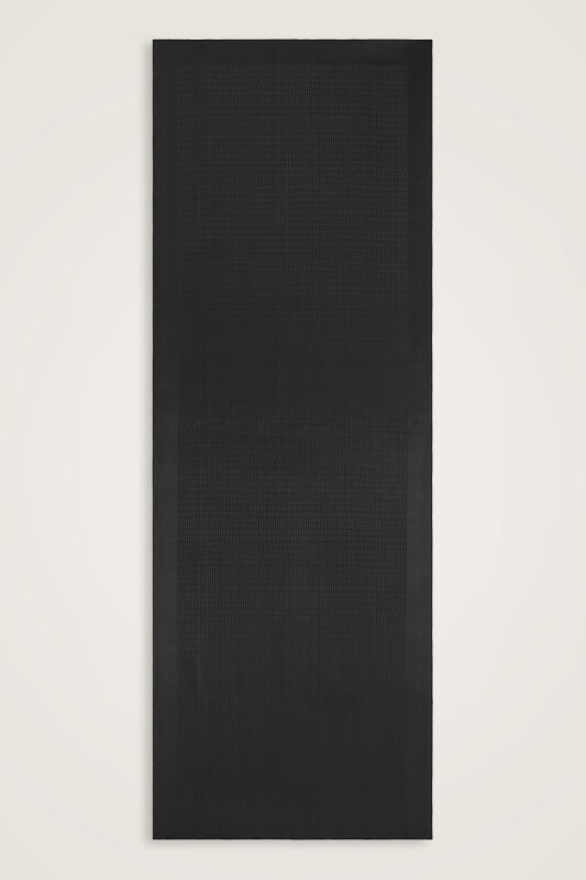 Faith I Black Jacquard Silk Shirt Scarf - 1