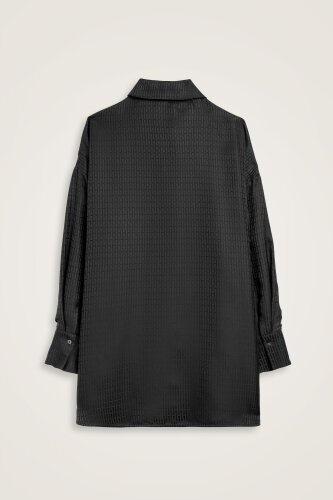 Faith I Black Jacquard Silk Shirt - 3