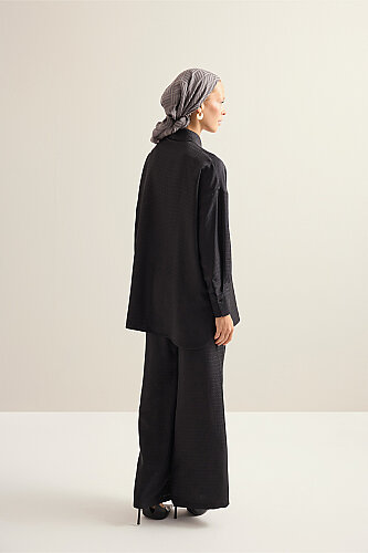 Faith I Black Jacquard Silk Shirt - 5