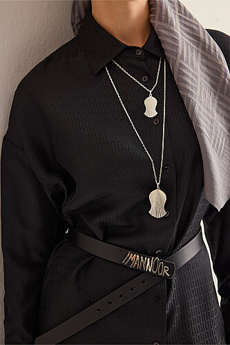 Faith I Black Jacquard Silk Shirt - 3