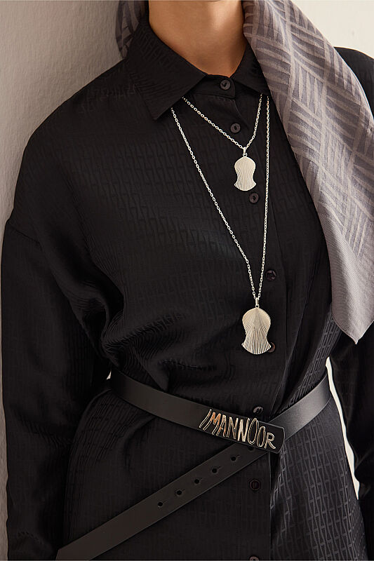 Faith I Black Jacquard Silk Shirt - 3