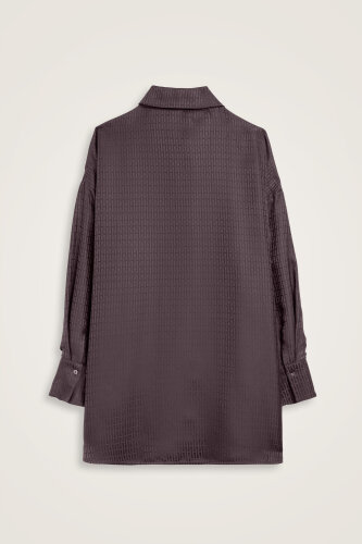 Faith I Brown Jacquard Silk Shirt - 3