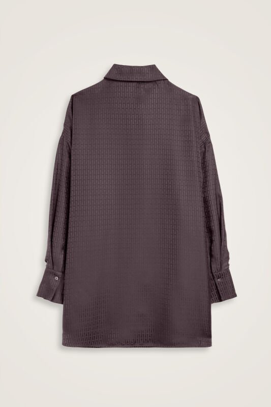 Faith I Brown Jacquard Silk Shirt - 3