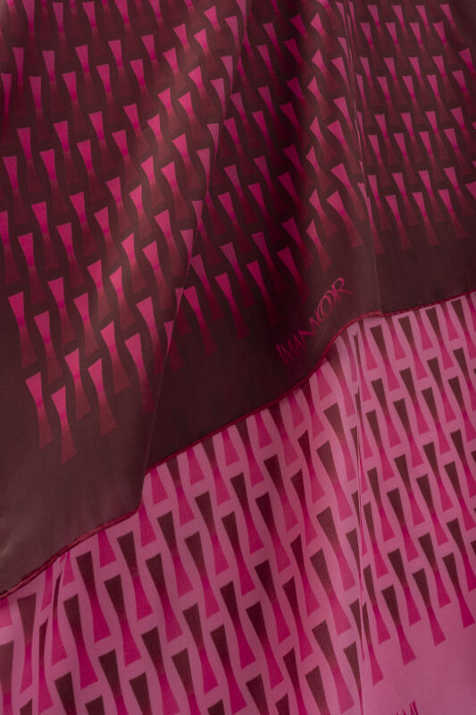 Faith I Gradient Red Silk Scarf - 4