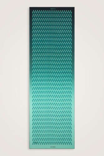 Faith I Gradient Turquoise Silk Scarf - 2