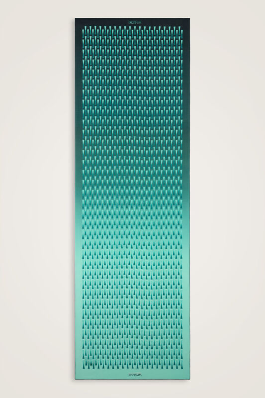 Faith I Gradient Turquoise Silk Scarf - 2