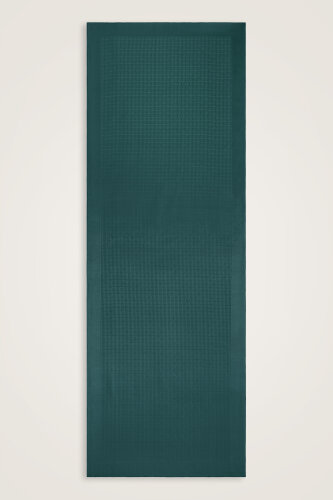 Faith I Green Petrol Jacquard Silk Shirt Scarf - 2