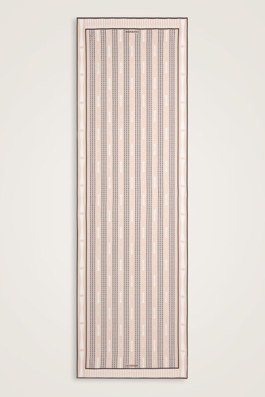 Faith Path Beige Crepe Silk Scarf - 1