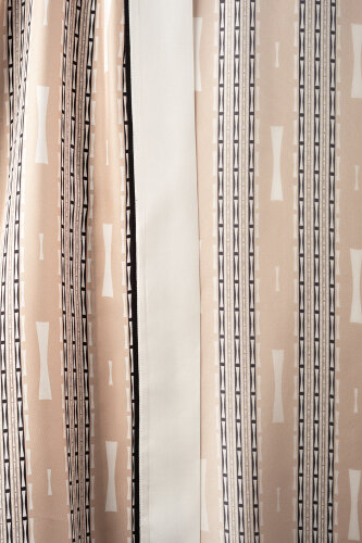 Faith Path Beige Twill Silk Short Kimono - 2