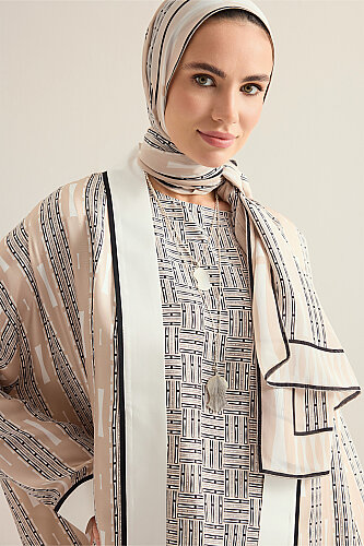 Faith Path Beige Twill Silk Sleeveless Blouse 