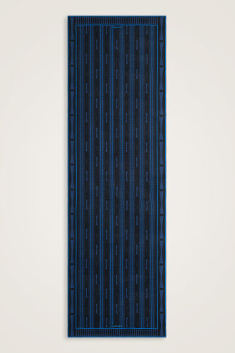 Faith Path Navy Blue Crepe Silk Scarf 