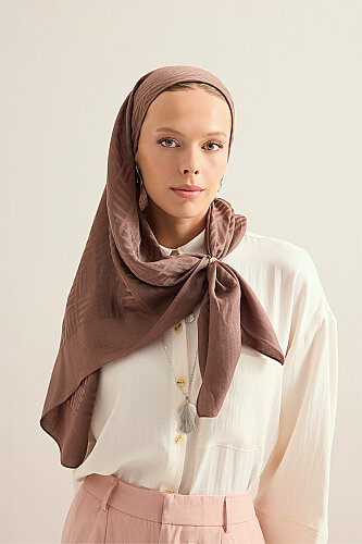 Faith Square Light Brown Naia Scarf - Imannoor (3)