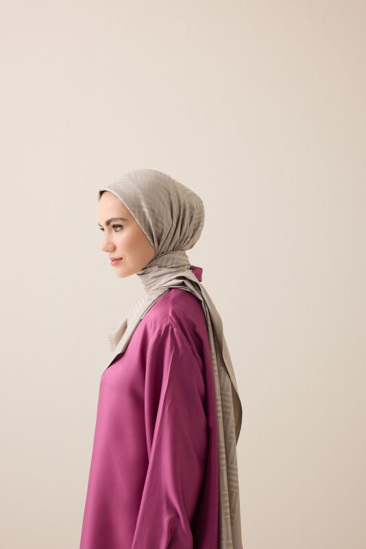 Faith Square Stone Silk Scarf - 1