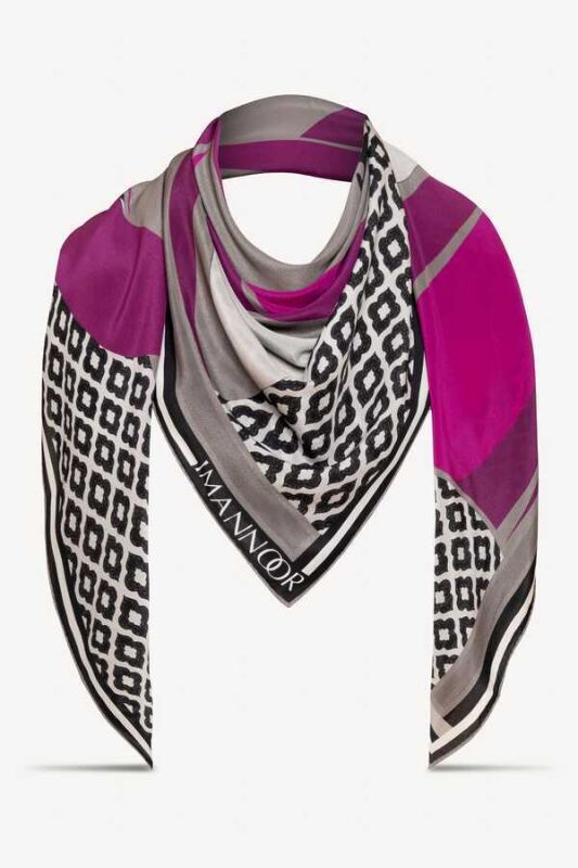 Fancy OO Silk Shawl Fuchsia - 5