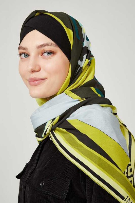 Fancy OO Silk Shawl Yellow - 2