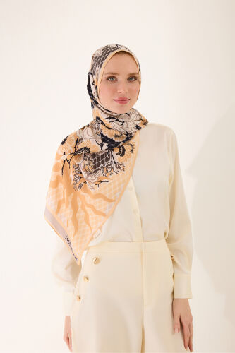 Fence Gold Viscose Flush Shawl 