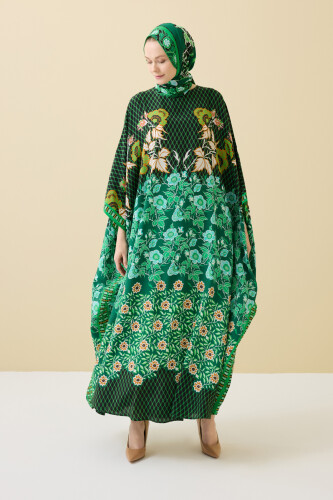 Fence Green Silk Kaftan - 5