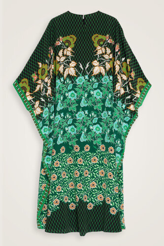 Fence Green Silk Kaftan - 4