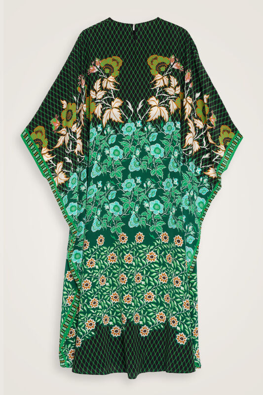 Fence Green Silk Kaftan - 4