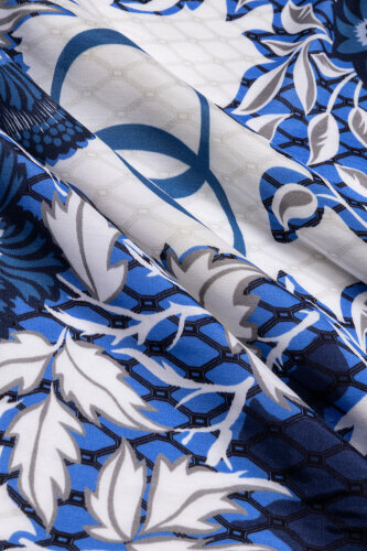 Fence Indigo Viscose Flush Shawl - Imannoor (4)