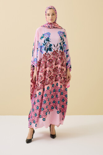 Fence Pink Silk Kaftan 