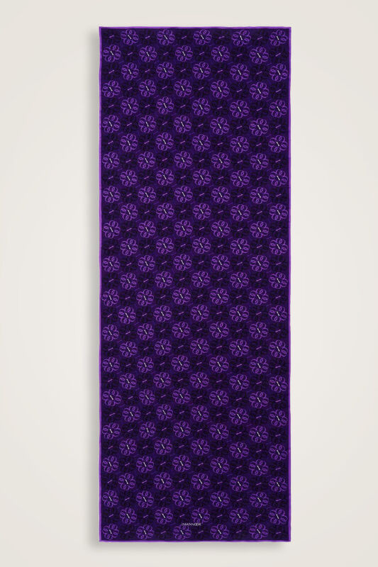 Flower Noor Flush Viscose Shawl Purple - 2