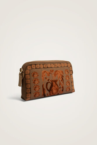 Flower Pots Brown Summer Wallet - Imannoor (1)