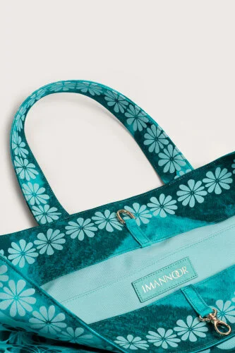 Flowerpots Turquoise Summer Bag - 9