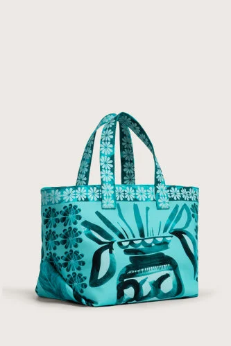 Flowerpots Turquoise Summer Bag - 2