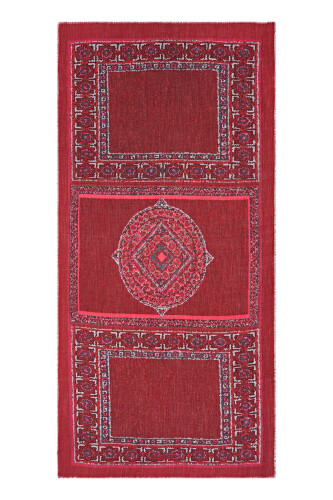 Flying Carpet Wool Shawl Burgundy 