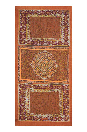 Flying Carpet Wool Shawl Rust 