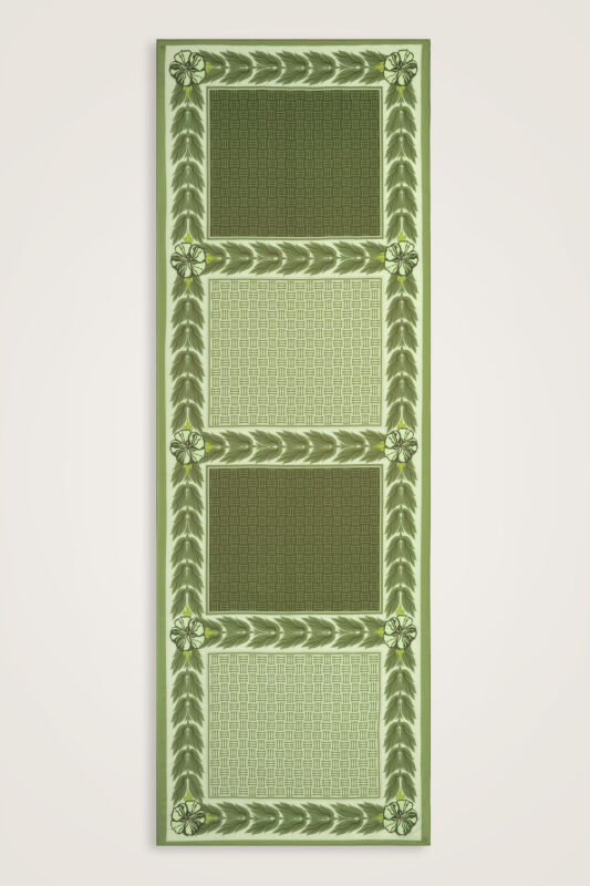 Four Seasons Green Cotton Floss Scarf - 1