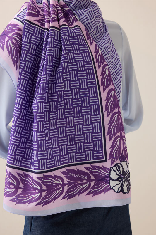 Four Seasons Lilac Cotton Floss Scarf - 5