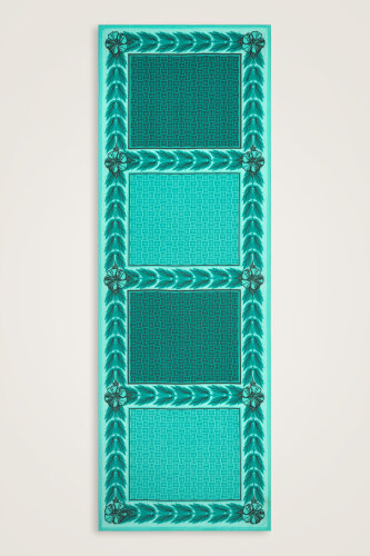 Four Seasons Turquoise Cotton Floss Scarf 